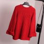 of the new winter sweater loose coarse needle sleeve head all-match female knitted sweater coat thic