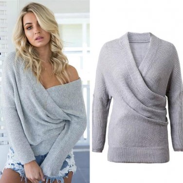 Fetoo Solid Poncho Real Women Sweaters And Pullovers Pull For Winter Explosion Sexy Cross Sleeved Wo