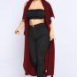 Misstyle Autumn/Winter Elegant Women Casual Open Front Blazer Suits Cape Trench Coat Duster Coat Lon