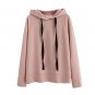 Women\'s Hooded Basis Color Hooded Sweatshirt Autumn Winter Casual Loose Long-Sleeve Jacket Tops Wom