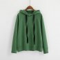 Women\'s Hooded Basis Color Hooded Sweatshirt Autumn Winter Casual Loose Long-Sleeve Jacket Tops Wom