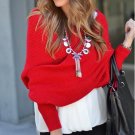 2017 New Spring Autumn Winter Women new Fashion Elegant Sweater Ladies LOOSE Poncho Long Knitted Pul