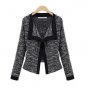 Women Cardigan Coat Loose Long-Sleeve Knit Female Fashion Sweater Winter Cardigans Coat Striped Bla