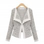 Women Cardigan Coat Loose Long-Sleeve Knit Female Fashion Sweater Winter Cardigans Coat Striped Bla