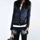 2016 European casual knitted cardigan sweater,winter sweater women jackets coat, vintage dots print 
