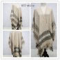 New Women\'s Winter Poncho Cape Coat Vintage Blanket Womens Tassel Shawl Cardigan Woolen Scarf Overw
