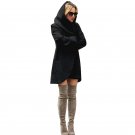 2017 Autumn Winter Women Coat Hooded Open Stitch Pocket Trench Long Sleeve Casual Female Cardigan Wa