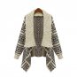 2017 Autumn Winter New Sweaters Women Lapel Neck Irregular Hem Crochet Cardigan Sweater Female Vinta
