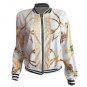 Autumn Winter Pattern Printed Women Coat Long Sleeve Biker Short Coat Jacket Zip Outwear Sukajan Sho