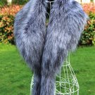 Large fox fur collar raccoon fur decoration coat collar faux fur shawl scarf cape women winter warm 