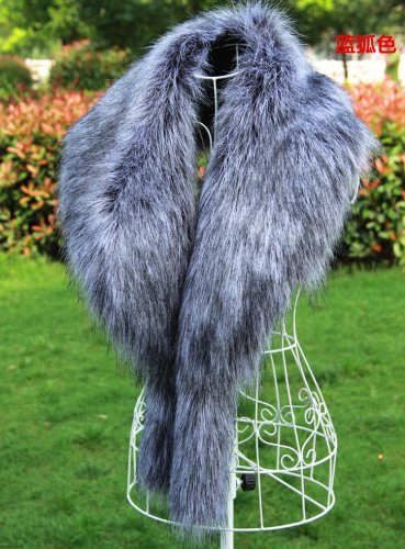 Large fox fur collar raccoon fur decoration coat collar faux fur shawl scarf cape women winter warm 