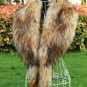 Large fox fur collar raccoon fur decoration coat collar faux fur shawl scarf cape women winter warm 