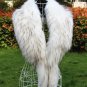 Large fox fur collar raccoon fur decoration coat collar faux fur shawl scarf cape women winter warm