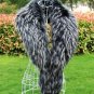 Large fox fur collar raccoon fur decoration coat collar faux fur shawl scarf cape women winter warm