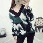 2017 New Winter Sweater Female Sleeve Head V Collar Loose Thin Coat Student Camouflage