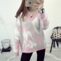 2017 New Winter Sweater Female Sleeve Head V Collar Loose Thin Coat Student Camouflage