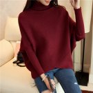 Female winter sweater loose turtleneck sweater 2017 irregular Korean female backing sweater coat thi