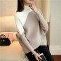 Female winter sweater loose turtleneck sweater 2017 irregular Korean female backing sweater coat thi