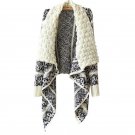 2016 Autumn Winter Irregularity Cardigans Fashion Turn Down Collar Women Sweater Women Big Casual Kn