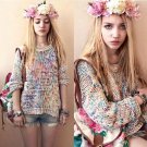 Coat Cardigan Autumn And Winter Sweet Gentlewomen Topshop Vintage Rainbow Jumper Knitted -summer Swe