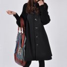Women Coats 2017 Autumn Winter Manteau Long Hiver Femme Single Breated Long Sleeves Turtleneck Red B