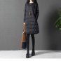 2017 Autumn winter women long coat,Thin cotton long-sleeved dress female large size women solid colo