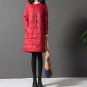 2017 Autumn winter women long coat,Thin cotton long-sleeved dress female large size women solid colo