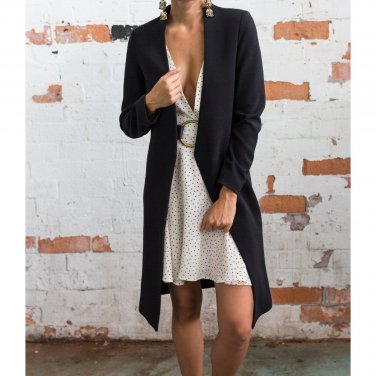 Winter Female Woolen Blends Coat Autumn Warm Long Coats Femme Plus Size OL Elegant Cardigan Women Lo