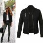 Women Basic Coats 2017 Winter Bomber Jacket Plus Size Casual Zipper Long Sleeve Female Red Black Arm