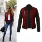 Women Basic Coats 2017 Winter Bomber Jacket Plus Size Casual Zipper Long Sleeve Female Red Black Arm