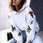 2017 Women Rose Hoodies Warm Plush Sweatshirt Grid Lattice Button Hooded Top Female Checkered Plus S