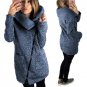 Zipper Women Jackets Oversized Autumn Winter Coats Long Sleeve Outerwear Jacket Turn-down Collar Fem