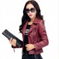 Hot New 2017 Women Faux Leather Jackets jaqueta couro Winter Coat veste en cuir femme Black Red Bike