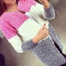 JIMMYHANK Women Fashion Autumn Winter Long Sleeve Outwear Overcoats Mohair Knitted Sweater Cardigan 