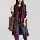Autumn Vest Women Casual Loose Solid Color Women Tops Vintage Long Winter Jacket Women Turn-down Col