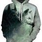 New Hot Sale Autumn Winter Galaxy Print Hoodies Women Animal Print Pocket Coat Plus Size 3D Pullover