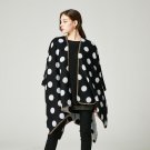 2017 New Winter Warm Cashmere Scarf Women Poncho Blanket Cape Polka Dots Vintage Shawls Coat