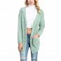 Women Long Sleeve Autumn Winter Cardigan Sweater Coat With Pocket Open Stitch Front Knitted Fashion 