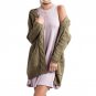 Women Long Sleeve Autumn Winter Cardigan Sweater Coat With Pocket Open Stitch Front Knitted Fashion 