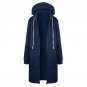 Women Solid Color Hooded Coat Female Thick Poncho Cardigan Zipper Fashion Coat wide Waist 2017 Autum
