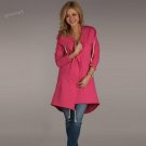European Fashion Women Long Type Trench Coat Casual Autumn and Winter Hooded Drawstring Swallow Tail