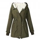 Fashion Lady Long Sleeve Hooded Dovetail Cotton-padded Jacket Casual Winter Coat
