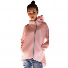 Ladies Fashion Autumn Winter Sweatshirt Women Casual Solid Zipper Tops Hoodie Sweatshirt Coat Tracks