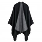 Quality guarantee Oversized Reversible reversed Women Winter Knitted Cashmere Poncho Capes Shawl Car