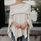 Yuliayuyu Sexy Long sleeves Autumn and winter T-shirt Strapless Scarf collar Lotus leaf sleeves Irre