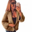 Solid Cardigan Loose Knitted Sweater Casual Jumper Coat Pull Hiver Femme gb2