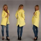 Autumn Winter 2017 Casual Women Trench Coat Long Sleeve Pocket Package Hip Coat Plus Size Irregular 