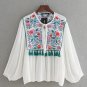Floral Embroidered Sequin Boho Jacket Cardigan Summer Batwing Sleeve Lace Tied Up Tassels Bohemian H