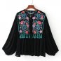 Floral Embroidered Sequin Boho Jacket Cardigan Summer Batwing Sleeve Lace Tied Up Tassels Bohemian H