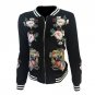 Autumn Warm Jacket Coats Fashion Rose Embroidered Women Jacket Bomber Jacket Female Coat Outerwear T